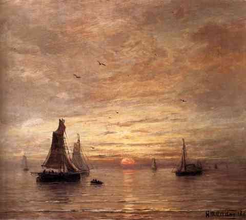 Mesdag Hendrik Willem Coucher De Soleil A4 Photo Print