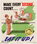 Mess Hall Soldiers American World War II Advert Poster