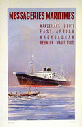 Messageries Maritimes Marseille 1950S Gachons Ship Vintage Advert A4 Photo Print