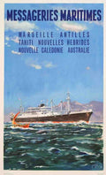 Messageries Maritimes Marseille Antilles Gachons 1950S Vintage Advert A4 Photo Print
