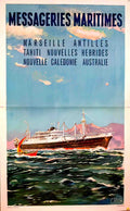 MessageriesBoatsail Advert A4 Photo Print