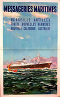 MessageriesBoatsail Vintage Advert A4 Photo Print
