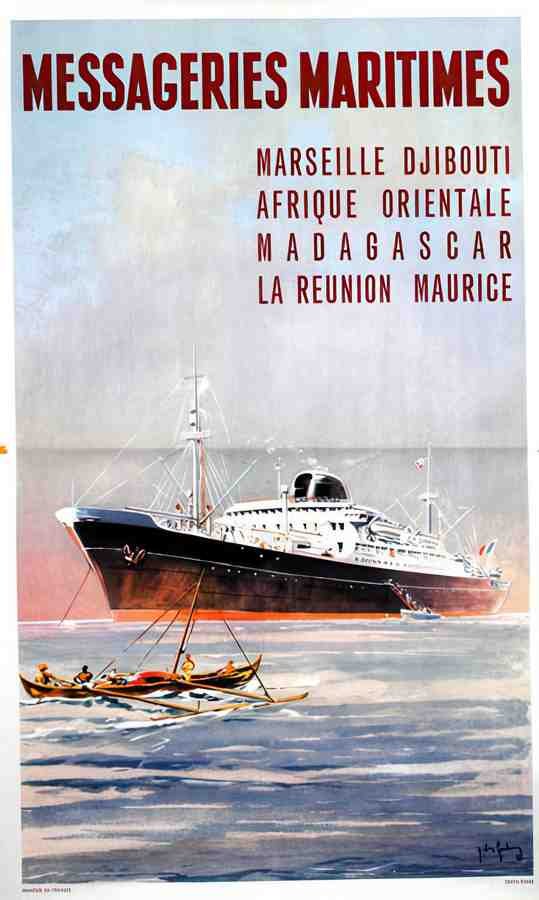 MessageriesOrient Vintage Advert A4 Photo Print