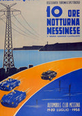 Messina Night Race 1 Vintage Retro Advert Poster A4 Photo Print