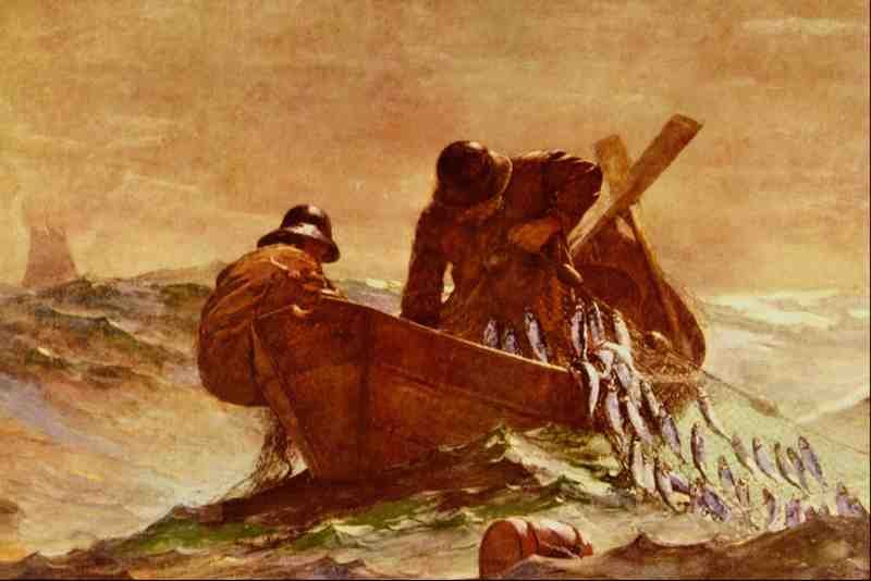 522005 The Herring Net Winslow Homer A4 Photo Print