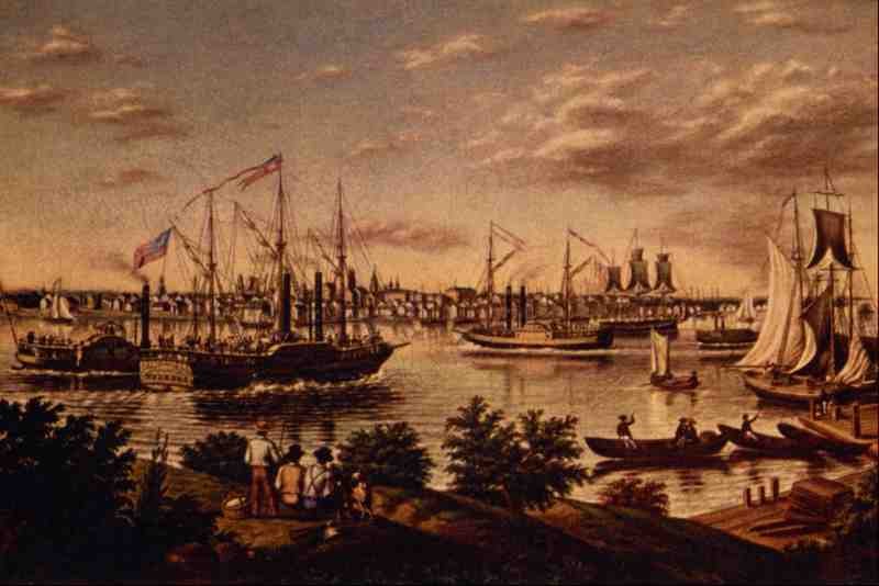522011 View Of Detroit In 1836 William James Bennett A4 Photo Print