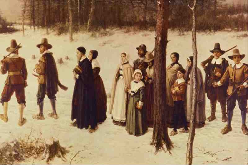 522015 Pilgrims Going To Church George H Boughton A4 Photo Print