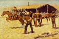 522037 The Coming And Going Of The Pony Frederic Remington A4 Photo Print