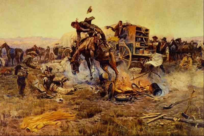 522051 Camp Cooks Troubles Charles M Russell A4 Photo Print