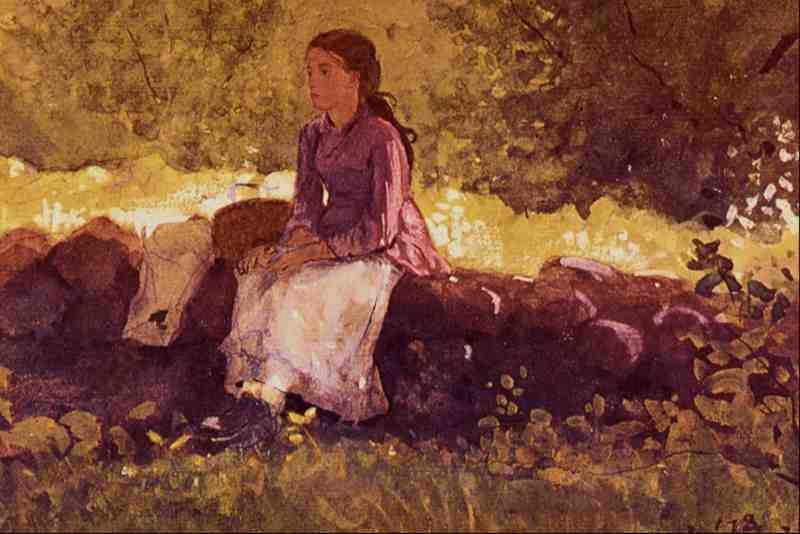 522056 On The Fence Winslow Homer A4 Photo Print