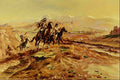 522061 Intruders Charles M Russell A4 Photo Print