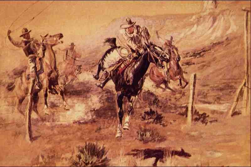522072 The Getaway Charles M Russell A4 Photo Print