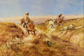 522076 When Cows Were Wild Charles M Russell A4 Photo Print
