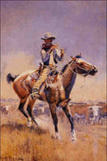 522085 Beef Of The Fighters Charles M Russell A4 Photo Print