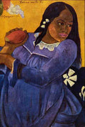 523033 Woman With Mango Paul Gauguin A4 Photo Print