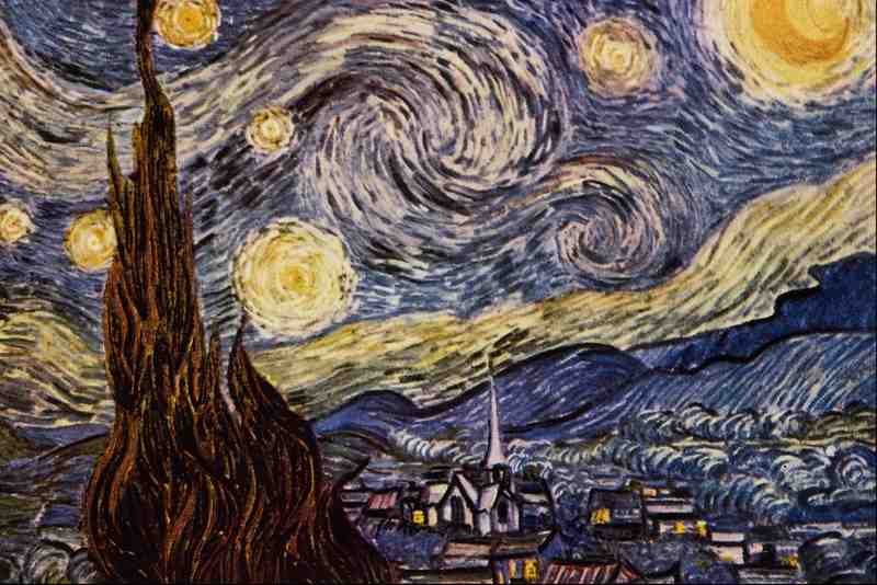 523075 The Starry Night Vincent Van Gogh A4 Photo Print