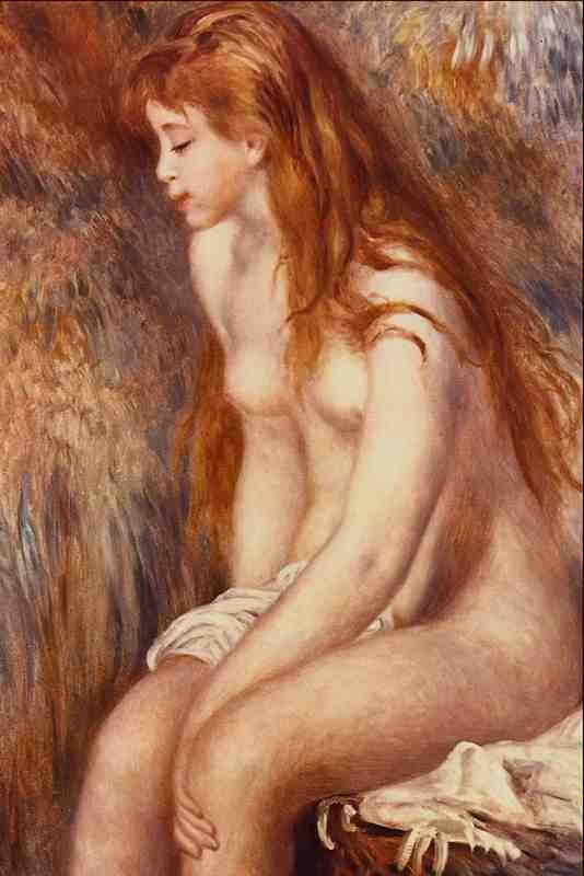 523077 Young Girl Bathing Auguste Renoir A4 Photo Print