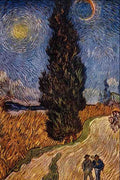 523086 The Cypress Road Vincent Van Gogh A4 Photo Print
