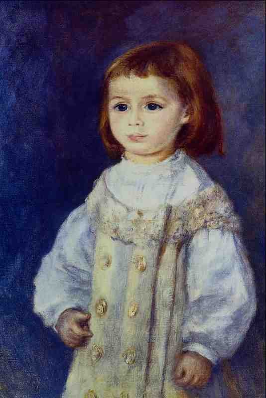 523097 Child In White Auguste Renoir A4 Photo Print