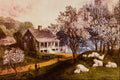 524014 American Homestead Spring Currier And Ives A4 Photo Print