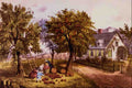 524016 American Homestead Autumn Currier And Ives A4 Photo Print