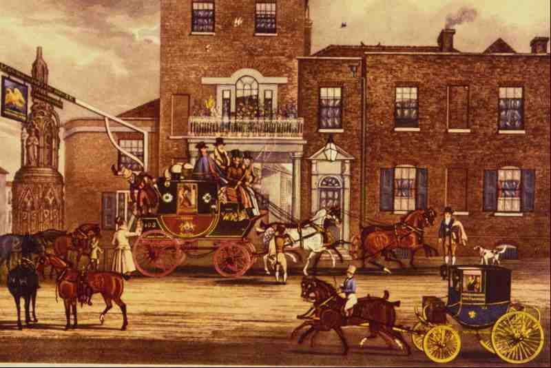 524065 Mail Changing Horses James Pollard A4 Photo Print