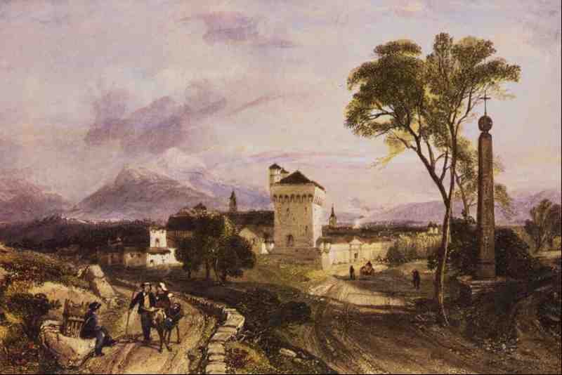 524079 Mediterranean Village James Duffield Harding A4 Photo Print