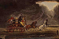 524085 The Mail Coach In A Thunderstorm On James Pollard A4 Photo Print