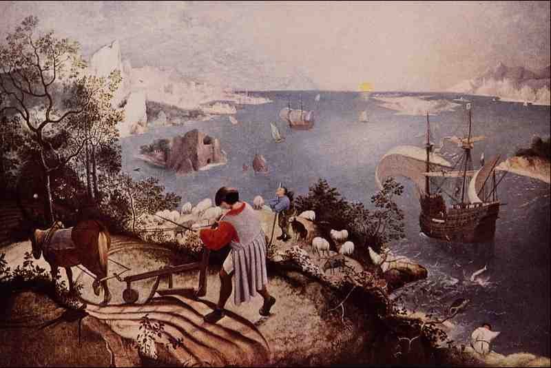 564001 Landscape With The Fall Of Icarus Pieter Bruegel A4 Photo Print