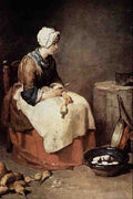 564016 The Kitchen Maid Jean Baptiste Simeon Chardin A4 Photo Print