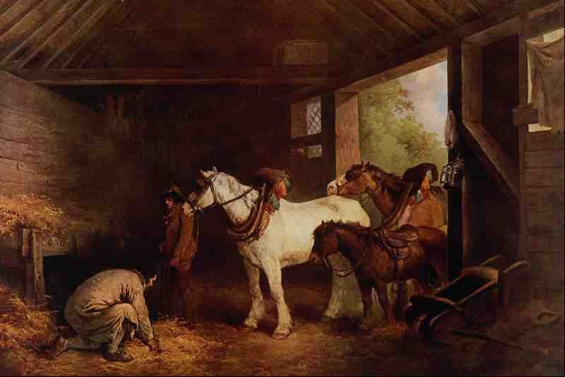 564039 Inside A Stable George Morland A4 Photo Print