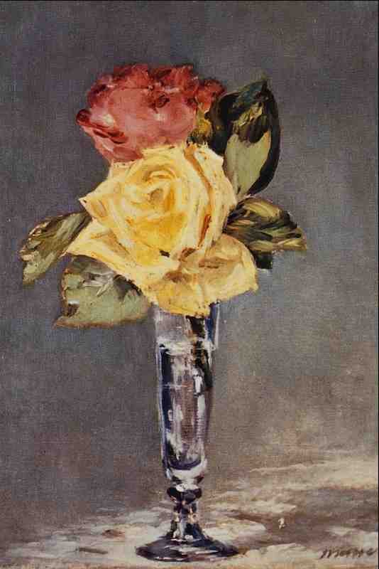 564040 Roses In A Vase Edouard Manet A4 Photo Print
