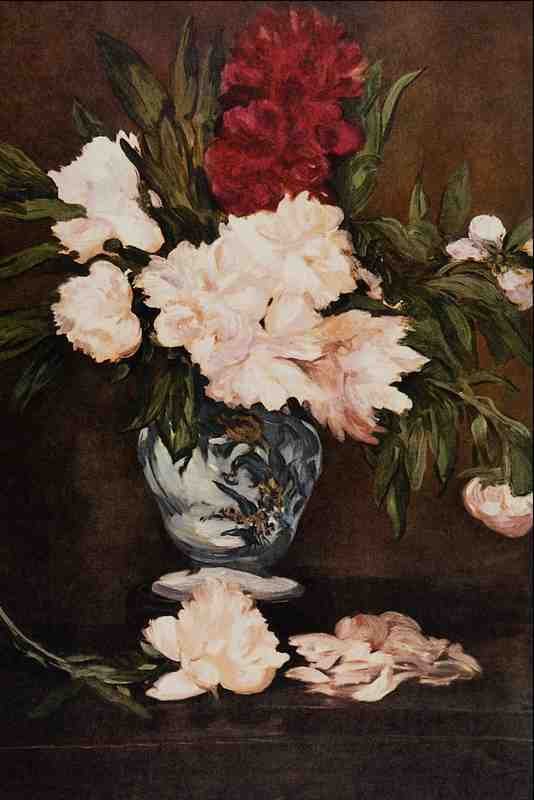 564061 Vase Of Peonies Edouard Manet A4 Photo Print