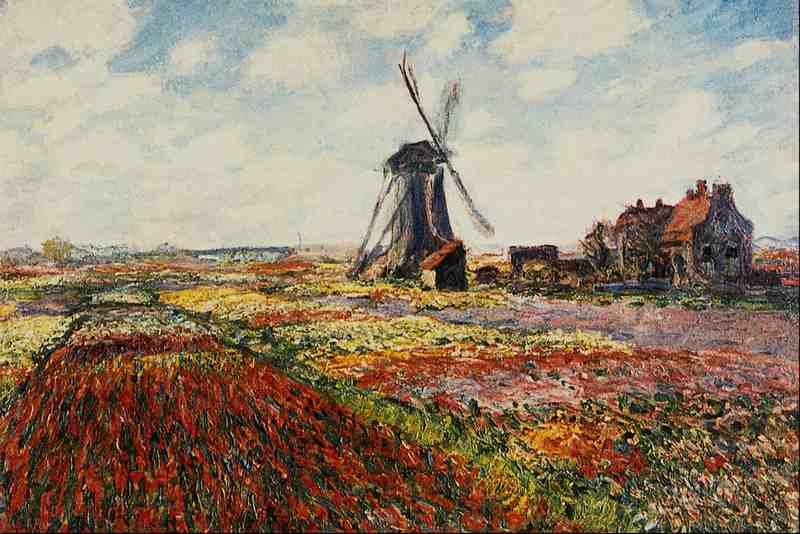 564079 The Tulip Field Claude Monet A4 Photo Print
