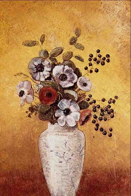 565070 Vase Of Flowers Odilon Redon A4 Photo Print