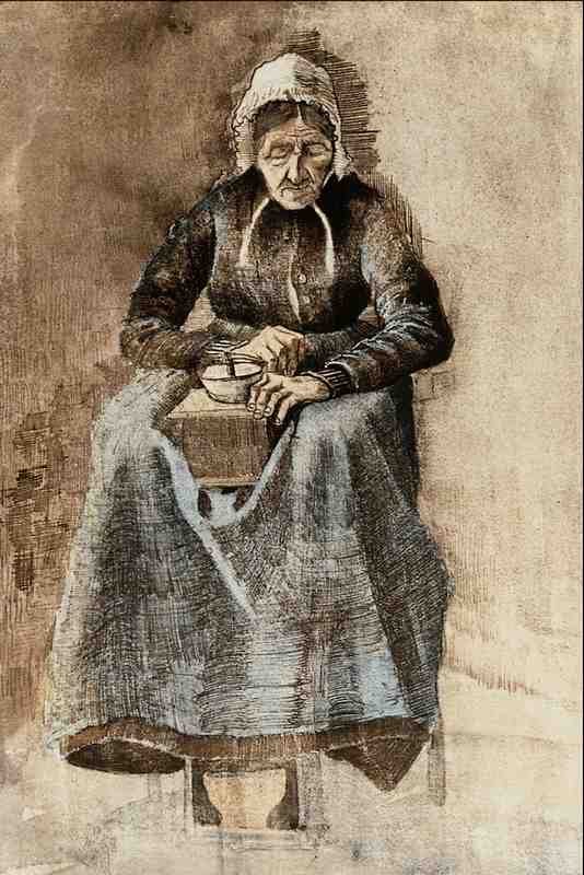 565071 Grinding Coffee Vincent Van Gogh A4 Photo Print