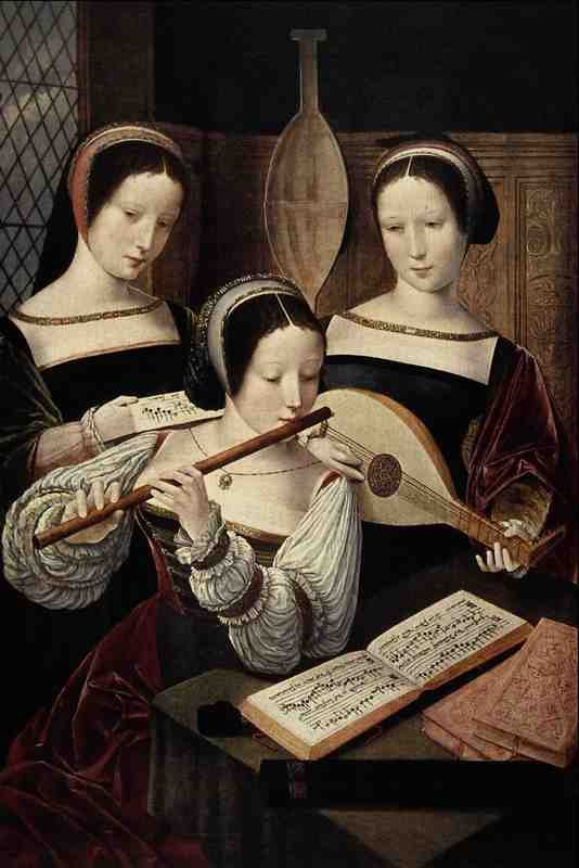 565074 Three Musical Ladies Unknown A4 Photo Print
