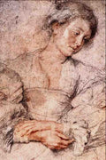 565078 Young Woman With Crossed Hands Sir Peter Paul Rubens A4 Photo Print