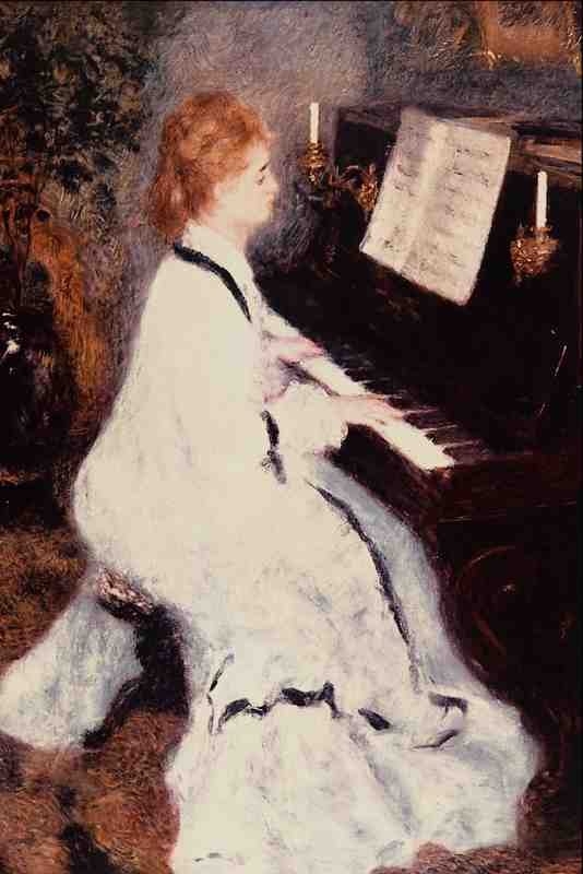 565089 Lady At The Piano Auguste Renoir A4 Photo Print