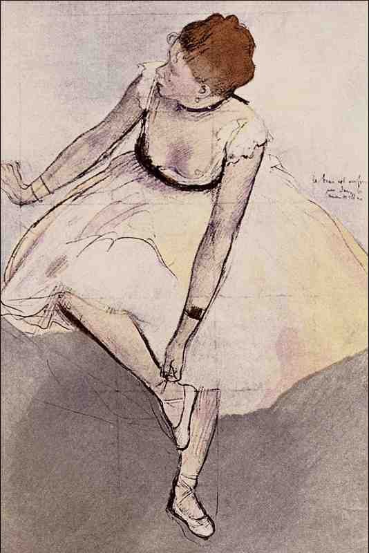 566018 Dancer Drawing Edgar Degas A4 Photo Print