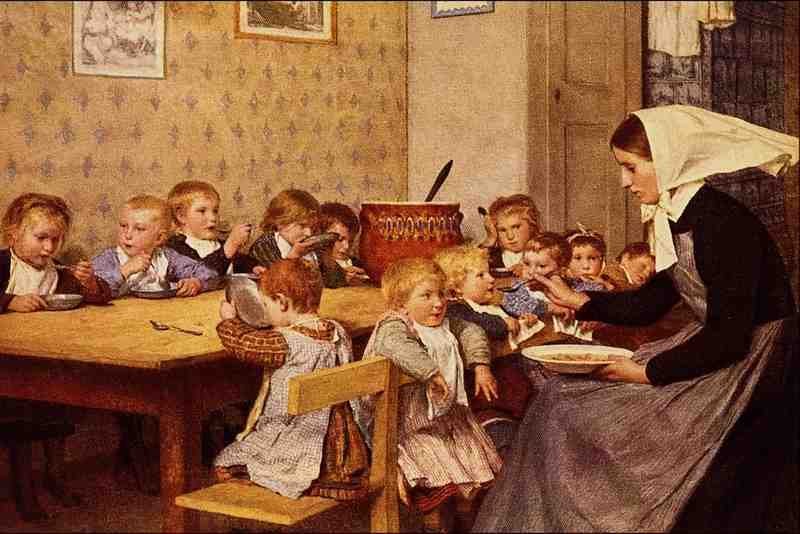 566023 The Creche Albert Anker A4 Photo Print