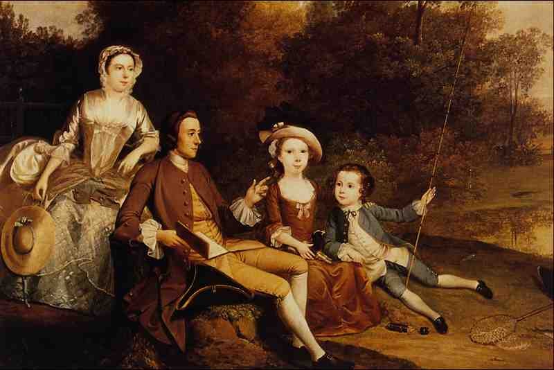 566044 A Family Of Anglers Arthur W Davies A4 Photo Print