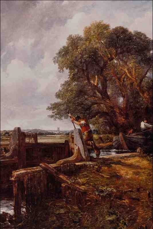 566045 A Boat Passing A Lock John Constable A4 Photo Print