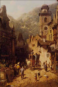 566046 Visit Of The Sovereign Carl Spitzweg A4 Photo Print
