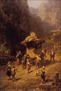 566049 Stage Coach Carl Spitzweg A4 Photo Print