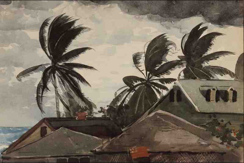 566050 Tornado Bahamas Winslow Homer A4 Photo Print