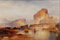 566064 Cliffs Of Green River Thomas Moran A4 Photo Print