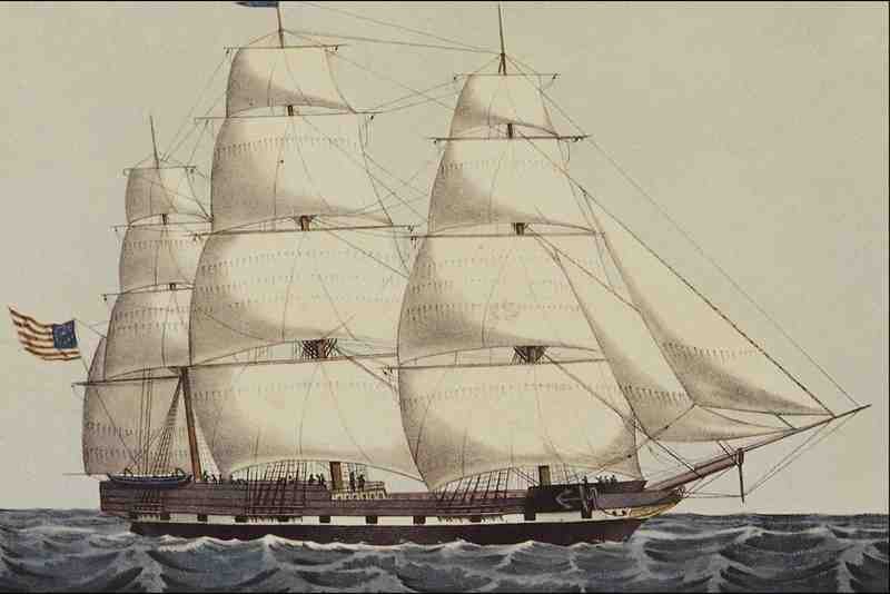 566069 Outward Bound Nathaniel Currier A4 Photo Print