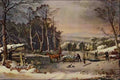 566077 Winter In The Country Currier & Ives A4 Photo Print