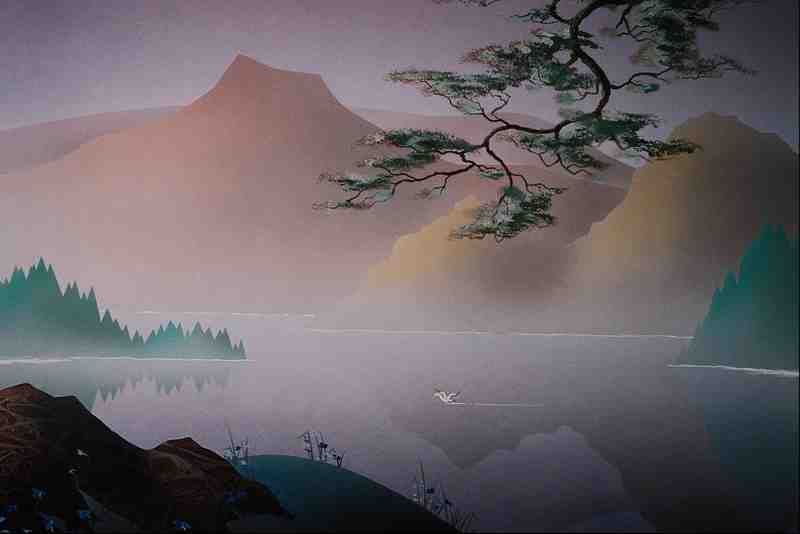 620012 Misty Landscape A4 Photo Print